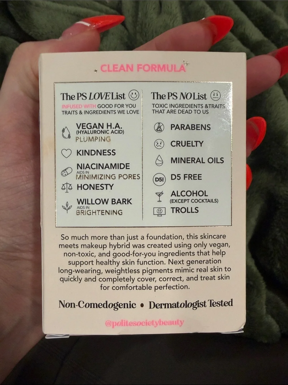 Polite Society More Than a Pretty Face Foundation — Very Fair Neutral (Cream)